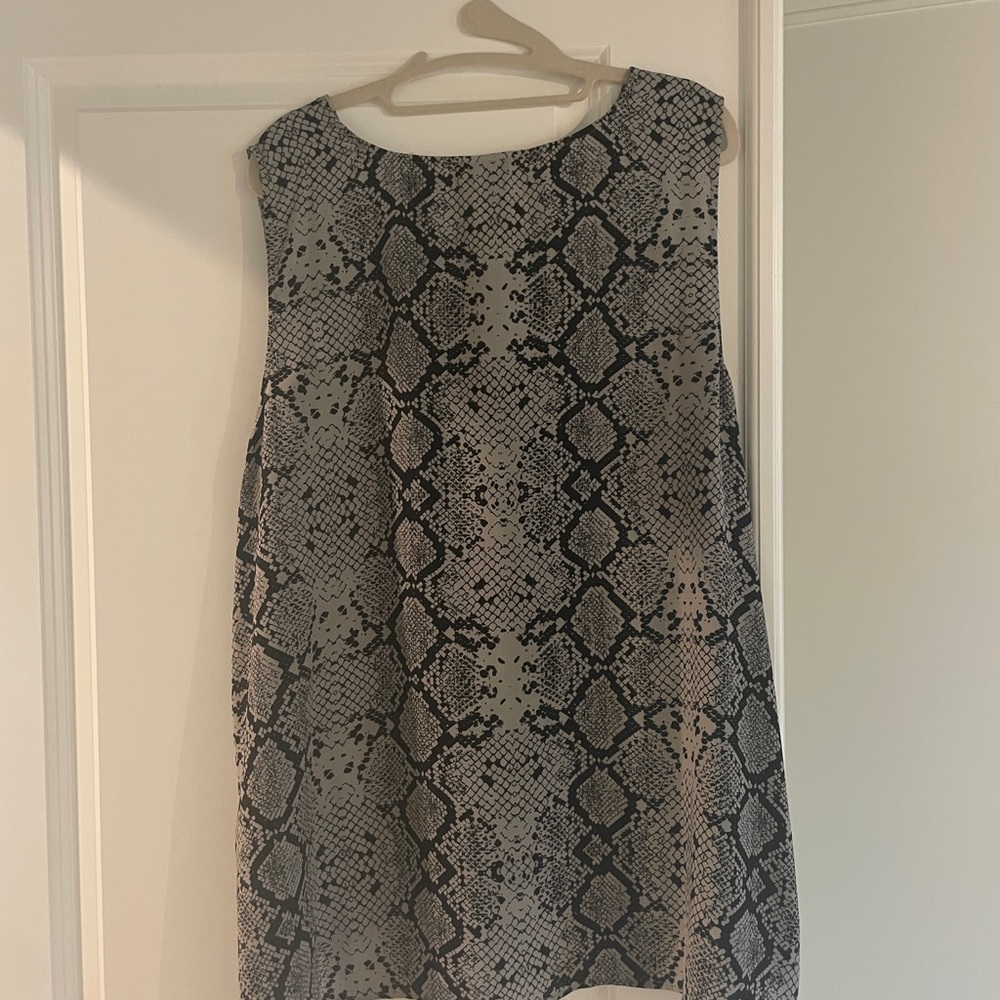 Halogen Python-Print Plus-Size Tunic. Poly Feels … - image 2